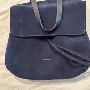 Mansur Gavriel Navy Suede Lady Bag